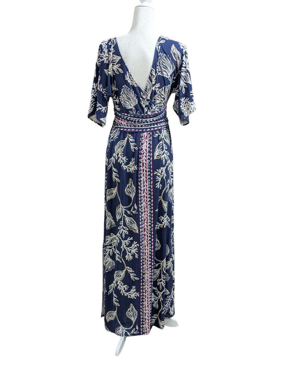 Lily Pulitzer Parigi Boat Neck Maxi Dress Low Tide Coastal Navy Size Small - Picture 5 of 11